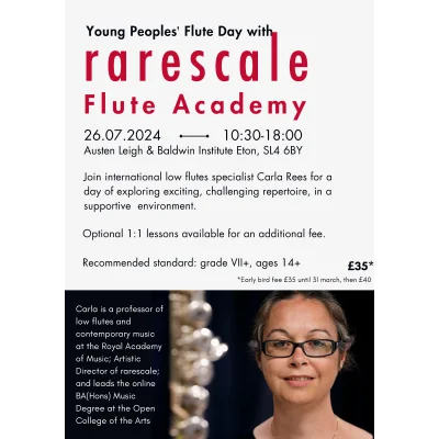 Young People Flute Day with rarescale Flute Academy