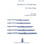 Image links to product page for Variations on a French Song [Three Flutes]